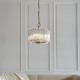 78744-001 Brushed Aged Brass 3 Light Pendant with Clear Glass Rods