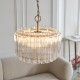 78744-001 Brushed Aged Brass 3 Light Pendant with Clear Glass Rods