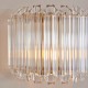 78746-001 Brushed Aged Brass Wall Lamp with Clear Glass Rods