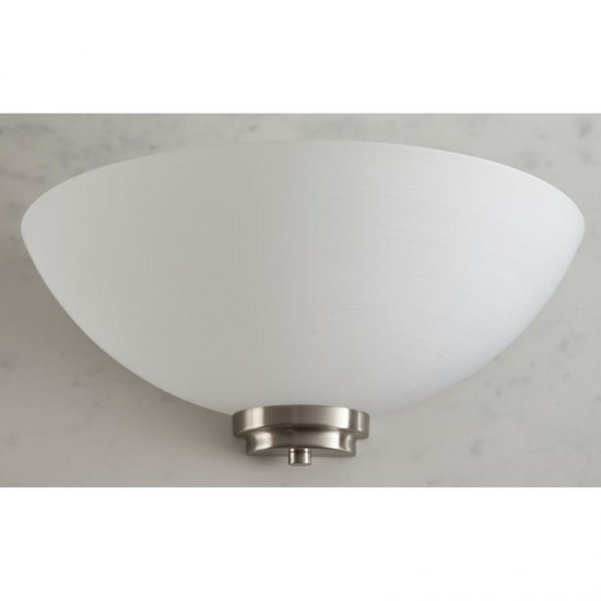 1191-001 Satin Chrome Wall Lamp with White Glass