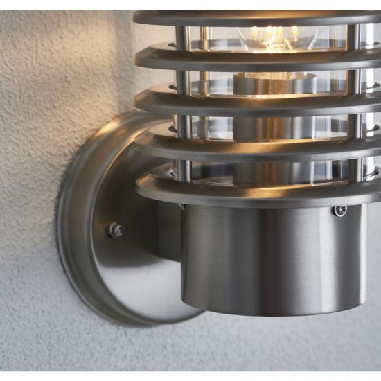 1250-001 Polished Stainless Steel Uplight Wall Lamp