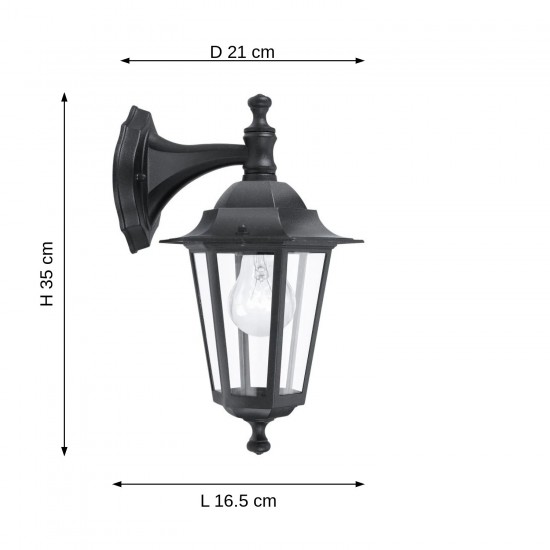 3248-002 Black Traditional Downlight Wall Lamp