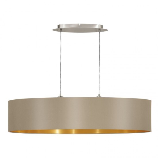 30975-002 Nickel over Island Fitting with Taupe & Gold Shade