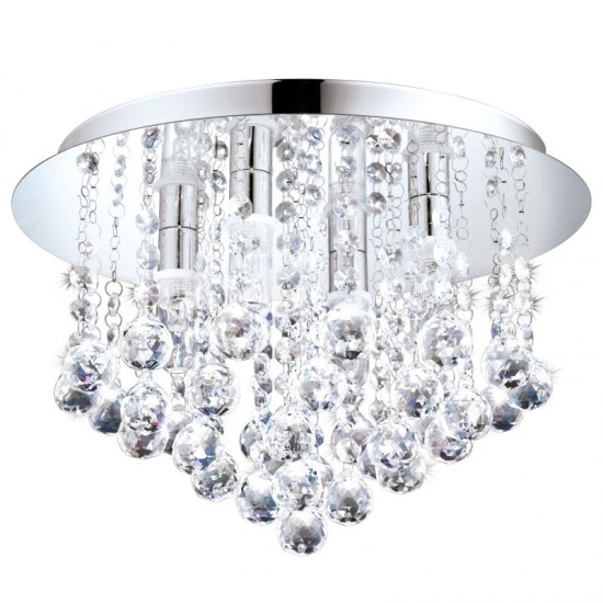 41057-002 Crystal & Chrome 4 Light Ceiling Lamp 41057-002 Crystal & Chrome 4 Light Ceiling Lamp