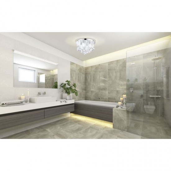 41057-002 Crystal & Chrome 4 Light Ceiling Lamp 41057-002 Crystal & Chrome 4 Light Ceiling Lamp