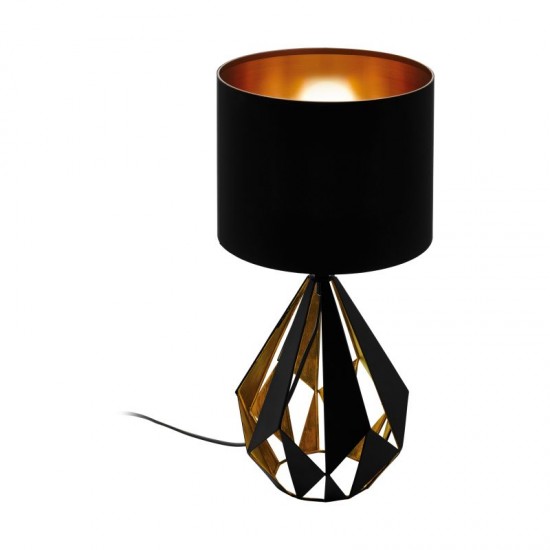 58659-002 Vintage Black & Copper Table Lamp