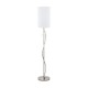 58332-002 Satin Nickel LED Floor Lamp with White Shade