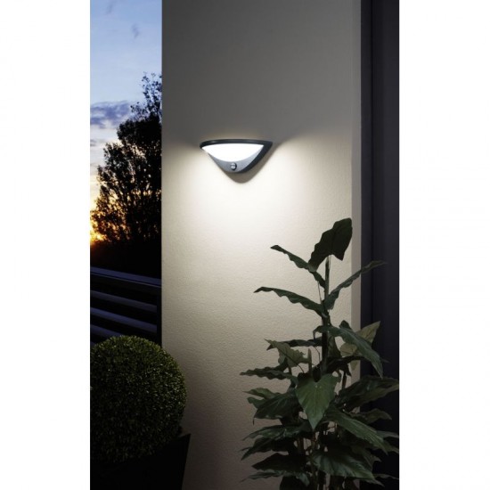 58520-002 LED White & Anthracite Wall Lamp with Sensor
