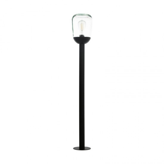 59369-002 Outdoor Black Post with Clear Glass
