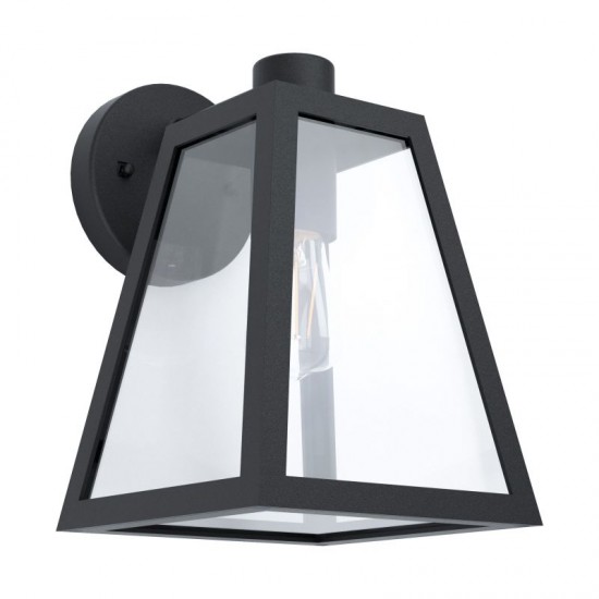 59384-002 Outdoor Black Lantern Wall Lamp