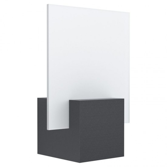 59399-002 LED White Satin Glass & Black Wall Lamp 59399-002 LED White Satin Glass & Black Wall Lamp