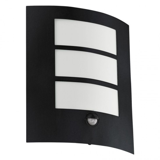 62069-002 Outdoor White & Black Wall lamp with Sensor