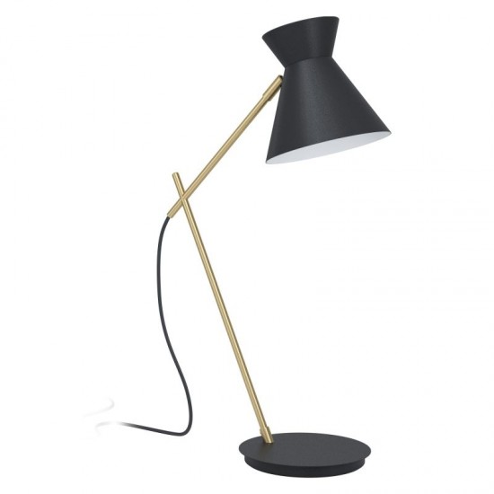 64178-002 Black & Brass Table Lamp