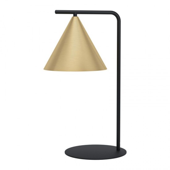 64276-002 Brushed Brass & Black Table Lamp