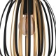 64317-002 - Free LED Globe Bulb Included - Black & Gold Pendant