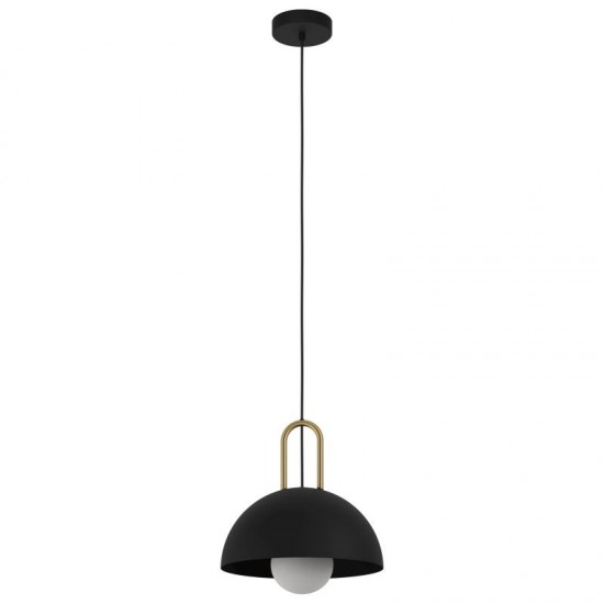 64335-002 Black & Brushed Brass Pendant