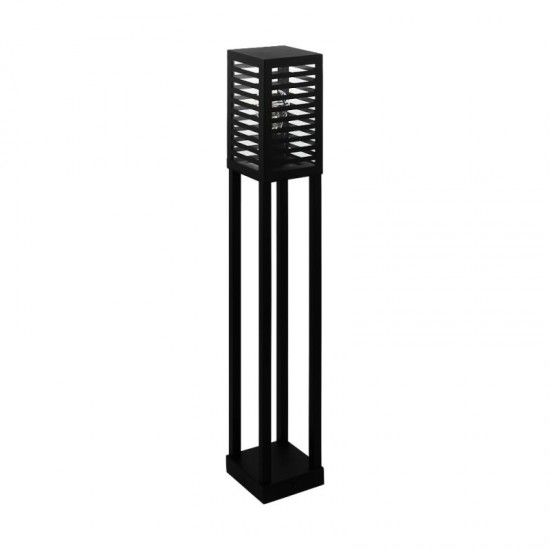 66796-002 Black & Clear Glass Bollard