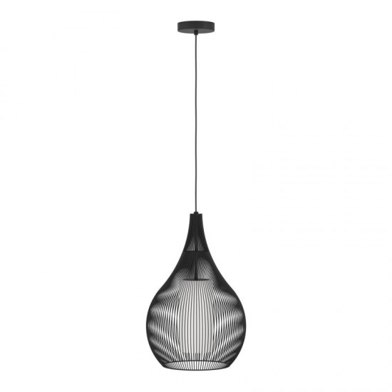 70948-002 Black Pendant with Satin Opal Glass