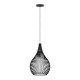 70948-002 Black Pendant with Satin Opal Glass