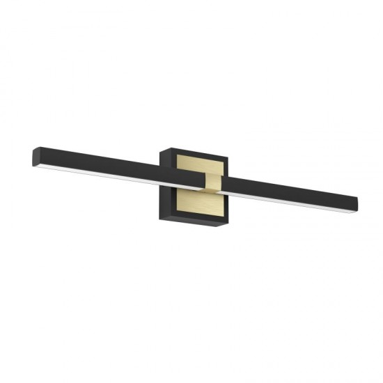 72974-002 Black & Brass LED Wall Lamp IP44