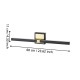 72974-002 Black & Brass LED Wall Lamp IP44