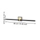 72976-002 Black & Brass LED Wall Lamp IP44