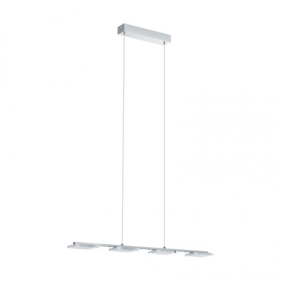 31114-002 LED Clear Diffuser & Chrome 4 Light over Island Fitting 31114-002 LED Clear Diffuser & Chrome 4 Light over Island Fitting