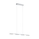 31115-002 LED Clear Diffuser & Chrome 4 Light over Island Fitting 31115-002 LED Clear Diffuser & Chrome 4 Light over Island Fitting