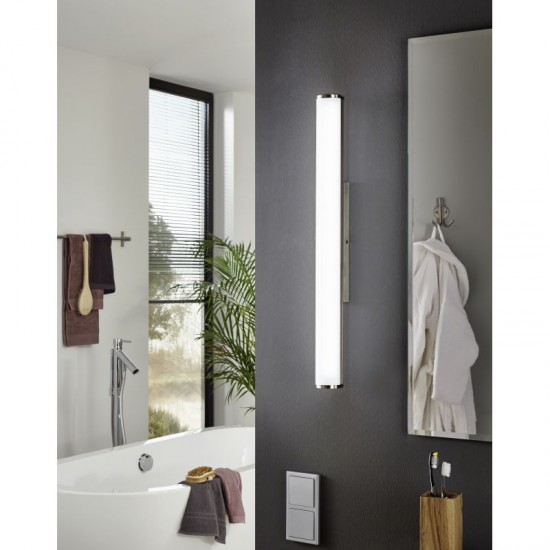 31408-002 Bathroom LED White and Nickel over Mirror Small Wall Lamp 31408-002 Bathroom LED White and Nickel over Mirror Small Wall Lamp