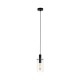 52647-002 Black Pendant with Clear Glass