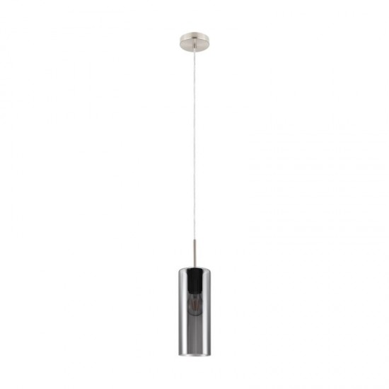 60876-002 Nickel Pendant with Smoked Mirrored Glass