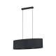 61166-002 Black Oval Shade 2 Light over Island Fitting 61166-002 Black Oval Shade 2 Light over Island Fitting
