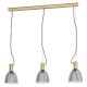 61329-002 Bronzed 3 Light over Island Fitting with Smoked Mirrored Glasses