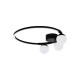 61275-002 LED White Globe & Black Round Flush 61275-002 LED White Globe & Black Round Flush