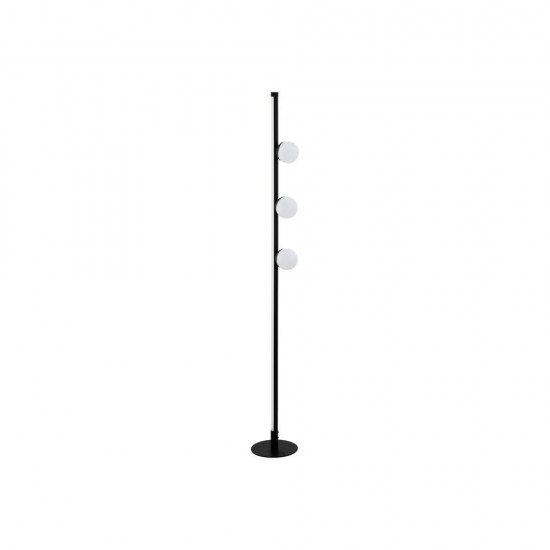 61302-002 LED White Globe & Black Floor Lamp 61302-002 LED White Globe & Black Floor Lamp