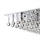 3741-003 Square Chrome With Clear Droppers 8 Light Flush 3741-003 Square Chrome With Clear Droppers 8 Light Flush