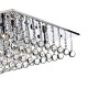 3741-003 Square Chrome With Clear Droppers 8 Light Flush 3741-003 Square Chrome With Clear Droppers 8 Light Flush