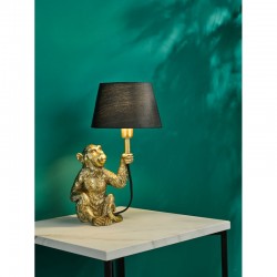 52366-003 Gold Monkey Table Lamp with Black Shade
