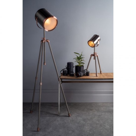 61752-004 Antique Silver & Copper Floor Lamp