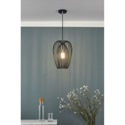 63695-003 Black & Chrome Pendant