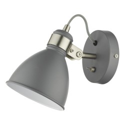 63697-003 Grey & Chrome Wall Lamp 63697-003 Grey & Chrome Wall Lamp