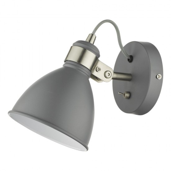 63697-003 Grey & Chrome Wall Lamp