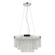 63702-003 Chrome 5 Light Chandelier with Clear Glass Rods 63702-003 Chrome 5 Light Chandelier with Clear Glass Rods