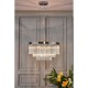 63702-003 Chrome 5 Light Chandelier with Clear Glass Rods 63702-003 Chrome 5 Light Chandelier with Clear Glass Rods