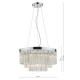 63702-003 Chrome 5 Light Chandelier with Clear Glass Rods 63702-003 Chrome 5 Light Chandelier with Clear Glass Rods