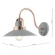 63708-003 Matt Grey & Copper Wall Lamp