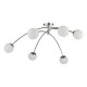 63712-003 Chrome 6 Light Centre Fitting with Opal Glasses