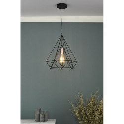 63717-003 Black & Copper Pendant