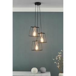 52362-003 Black & Copper 3 Light Cluster Pendant 52362-003 Black & Copper 3 Light Cluster Pendant
