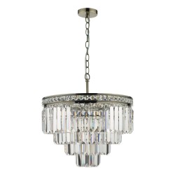 63722-003 Antique Brass 4 Light Chandelier with Crystal 63722-003 Antique Brass 4 Light Chandelier with Crystal